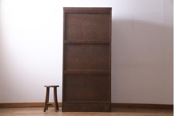 中古　北海道民芸家具　HM114K　洗練された印象の本箱(ブックケース、キャビネット、飾り棚)(定価約25万7千円)(R-038130)