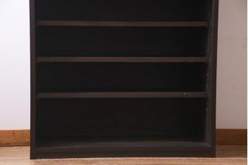 ラフジュ工房オリジナル　アンティーク古建具リメイク　すりガラス入り　組子模様が美しい重ね戸棚(書院戸、収納棚、キャビネット)(R-038131)