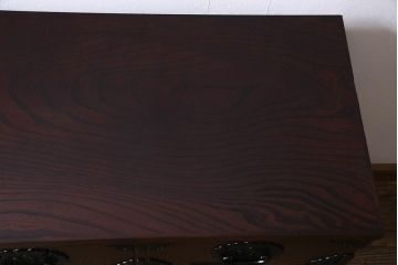 中古　伝統民芸家具　岩谷堂箪笥　厚みのある金具が威厳を放つ車箪笥(小箪笥、チェスト)(R-038134)