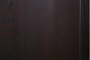 アンティーク建具　明治大正期　渋い色味が魅力のシンプルな板戸2枚セット(建具、帯戸、引き戸)(R-038135)