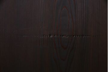 アンティーク建具　明治大正期　渋い色味が魅力のシンプルな板戸2枚セット(建具、帯戸、引き戸)(R-038135)