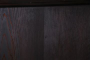 アンティーク建具　明治大正期　渋い色味が魅力のシンプルな板戸2枚セット(建具、帯戸、引き戸)(R-038135)