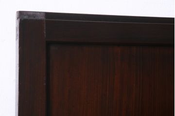アンティーク建具　幅広サイズで存在感抜群の格子帯戸2枚セット　(R-038136)