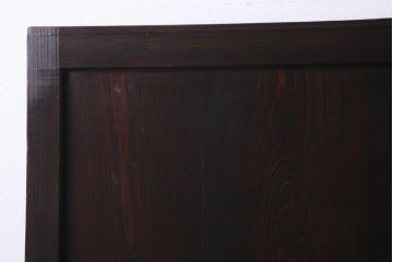 アンティーク建具　幅広サイズで存在感抜群の格子帯戸2枚セット(建具、引き戸)(R-038136)