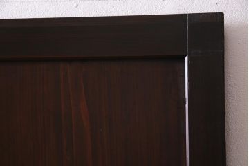アンティーク建具　幅広サイズで存在感抜群の格子帯戸2枚セット(建具、引き戸)(R-038136)