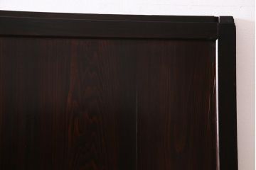 アンティーク建具　幅広サイズで存在感抜群の格子帯戸2枚セット(建具、引き戸)(R-038136)