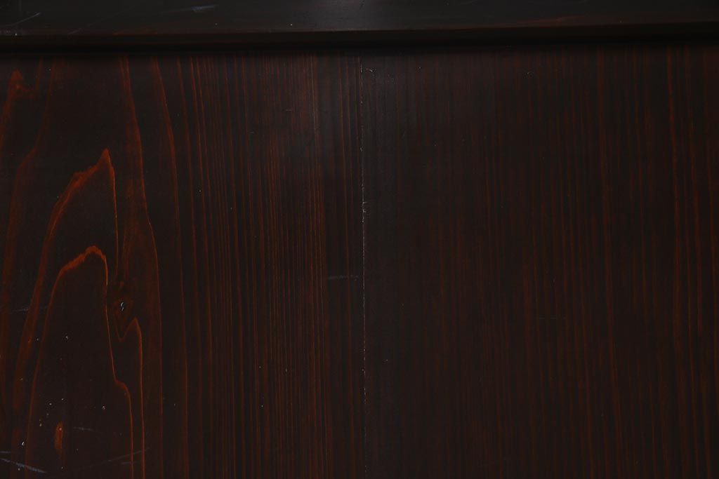 アンティーク建具　幅広サイズで存在感抜群の格子帯戸2枚セット(建具、引き戸)(R-038137)