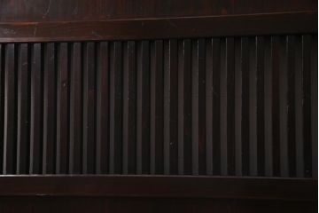 アンティーク建具　幅広サイズで存在感抜群の格子帯戸2枚セット(建具、引き戸)(R-038137)
