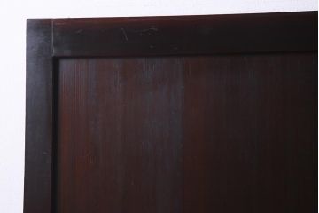 アンティーク建具　和製アンティーク　まっすぐな木目が美しい明治大正期の板戸(引き戸、建具)2枚セット(R-038138)
