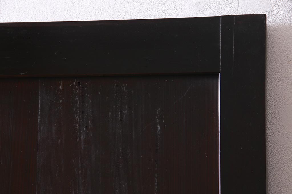 アンティーク建具　和製アンティーク　まっすぐな木目が美しい明治大正期の板戸(引き戸、建具)2枚セット(R-038138)