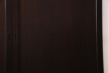 アンティーク建具　和製アンティーク　まっすぐな木目が美しい明治大正期の板戸(引き戸、建具)2枚セット(R-038138)