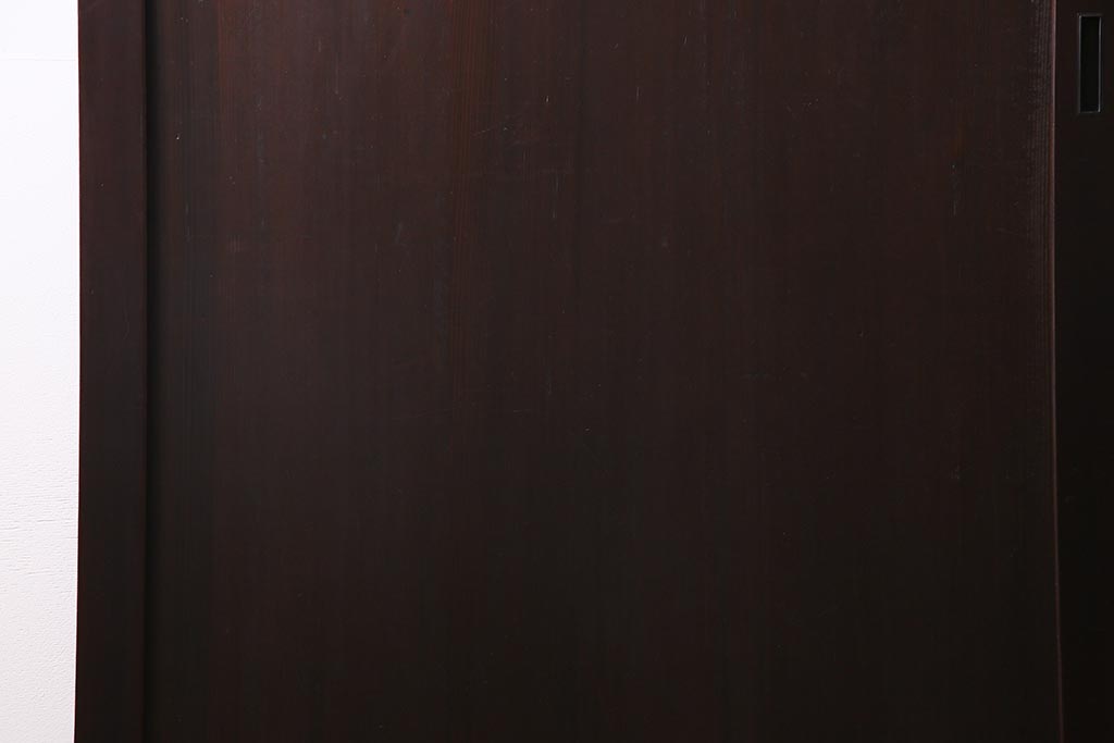 アンティーク建具　和製アンティーク　まっすぐな木目が美しい明治大正期の板戸(引き戸、建具)2枚セット(R-038138)