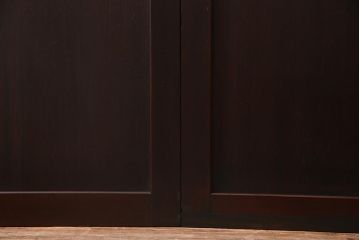 アンティーク建具　和製アンティーク　まっすぐな木目が美しい明治大正期の板戸(引き戸、建具)2枚セット(R-038138)