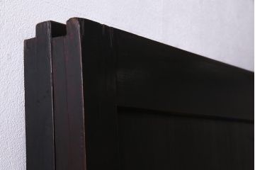アンティーク建具　和製アンティーク　まっすぐな木目が美しい明治大正期の板戸(引き戸、建具)2枚セット(R-038138)