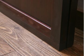 アンティーク建具　和製アンティーク　まっすぐな木目が美しい明治大正期の板戸(引き戸、建具)2枚セット(R-038138)