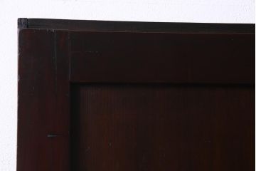 アンティーク建具　和製アンティーク　まっすぐな木目が美しい明治大正期の板戸(引き戸、建具)2枚セット(R-038138)