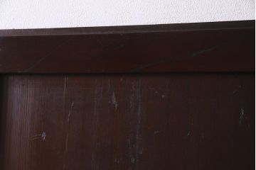アンティーク建具　和製アンティーク　まっすぐな木目が美しい明治大正期の板戸(引き戸、建具)2枚セット(R-038138)