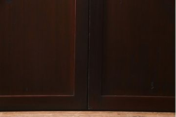 アンティーク建具　和製アンティーク　まっすぐな木目が美しい明治大正期の板戸(引き戸、建具)2枚セット(R-038138)