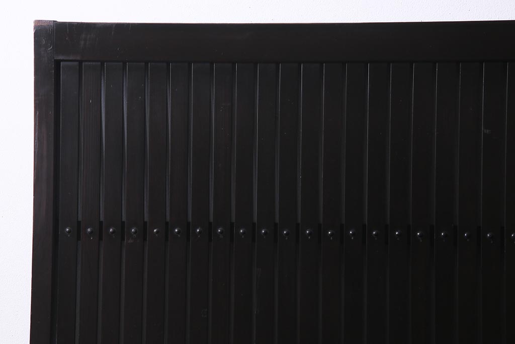 アンティーク建具　和製アンティーク　和の風情あふれる平格子戸2枚セット　(R-038139)