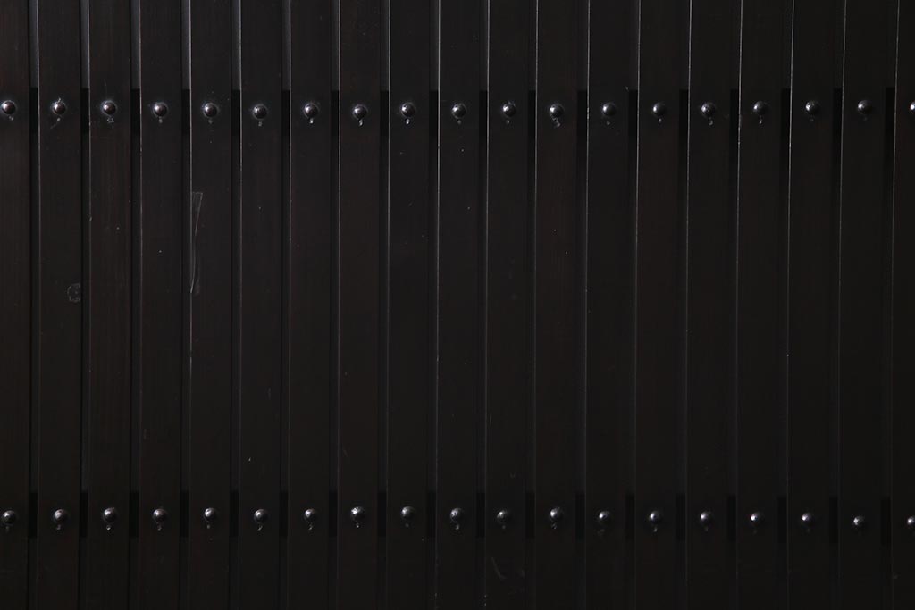 アンティーク建具　和製アンティーク　和の風情あふれる平格子戸2枚セット　(R-038139)