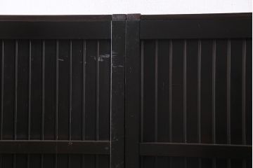 アンティーク建具　和製アンティーク　和の風情あふれる平格子戸2枚セット　(R-038139)