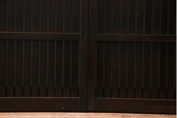 アンティーク建具　和製アンティーク　和の風情あふれる平格子戸2枚セット　(R-038139)