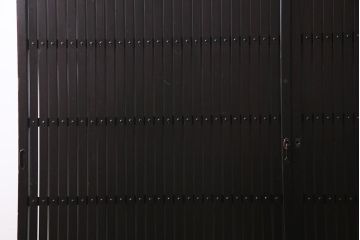 アンティーク建具　和製アンティーク　和の風情あふれる平格子戸2枚セット(引き戸、建具)(R-038139)