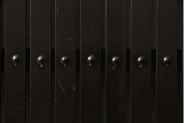 アンティーク建具　和製アンティーク　和の風情あふれる平格子戸2枚セット(引き戸、建具)(R-038139)