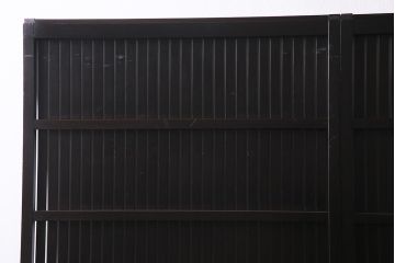 アンティーク建具　和製アンティーク　和の風情あふれる平格子戸2枚セット(引き戸、建具)(R-038139)