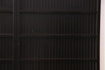 アンティーク建具　和製アンティーク　和の風情あふれる平格子戸2枚セット(引き戸、建具)(R-038139)