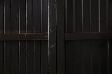 アンティーク建具　和製アンティーク　和の風情あふれる平格子戸2枚セット(引き戸、建具)(R-038139)