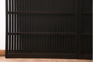 アンティーク建具　和製アンティーク　和の風情あふれる平格子戸2枚セット(引き戸、建具)(R-038139)