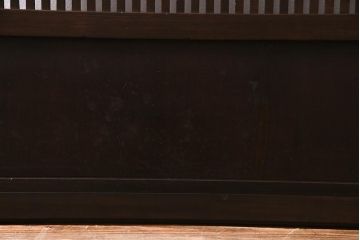 アンティーク建具　和製アンティーク　昭和初期　味わい深い色味が魅力のシンプルな格子戸1枚(建具、引き戸)(R-038140)