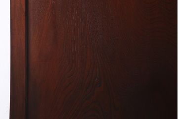 アンティーク建具　明治大正期　総ケヤキ材一枚板・漆塗り　赤みを帯びた木肌が魅力の蔵戸(建具、引き戸、玄関戸)(R-038144)