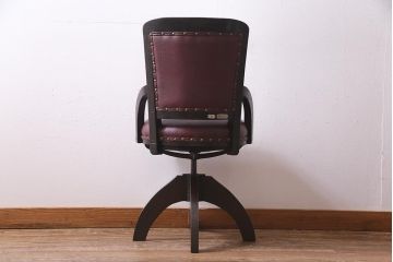 アンティーク家具　大正昭和初期　ノスタルジーな雰囲気漂うドクターチェア(回転チェア)(R-038145)