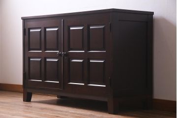 中古　北海道民芸家具　リメイク　テレビ台　洗練された雰囲気の2wayリビングボード(衣装箪笥、収納棚)(R-038146)