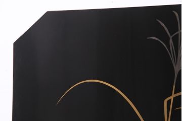中古　民芸家具　輪島塗沈金　幸一作　和の風情たっぷりのつい立て(衝立)(R-038148)