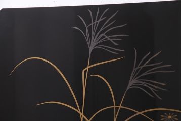 中古　民芸家具　輪島塗沈金　幸一作　和の風情たっぷりのつい立て(衝立)(R-038148)