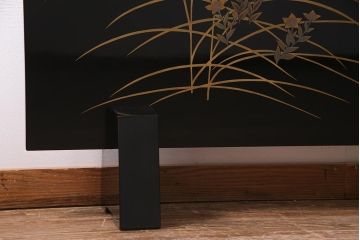 中古　民芸家具　輪島塗沈金　幸一作　和の風情たっぷりのつい立て(衝立)(R-038148)