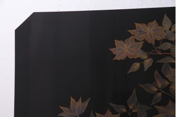 中古　民芸家具　輪島塗沈金　幸一作　和の風情たっぷりのつい立て(衝立)(R-038148)