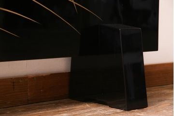 中古　民芸家具　輪島塗沈金　幸一作　和の風情たっぷりのつい立て(衝立)(R-038148)