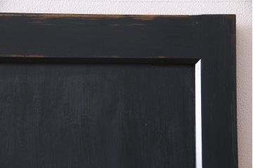 アンティーク建具　ペイント建具　ツートーンカラーのペイントがお洒落なガラス帯戸4枚セット(引き戸、建具)(R-038150)