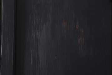 アンティーク建具　ペイント建具　ツートーンカラーのペイントがお洒落なガラス帯戸4枚セット(引き戸、建具)(R-038150)