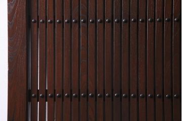 和製アンティーク　明治大正期　総ケヤキ材　重厚かつ上品な佇まいの松本蔵戸(建具、引き戸、玄関戸)(R-038156)