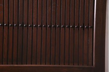 和製アンティーク　明治大正期　総ケヤキ材　重厚かつ上品な佇まいの松本蔵戸(建具、引き戸、玄関戸)(R-038156)