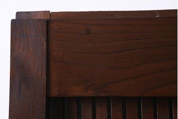 和製アンティーク　明治大正期　総ケヤキ材　重厚かつ上品な佇まいの松本蔵戸(建具、引き戸、玄関戸)(R-038156)