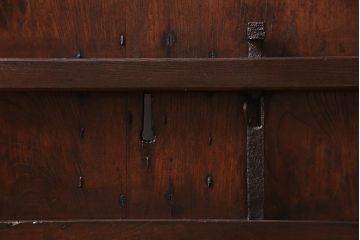 和製アンティーク　明治大正期　総ケヤキ材　重厚かつ上品な佇まいの松本蔵戸(建具、引き戸、玄関戸)(R-038156)