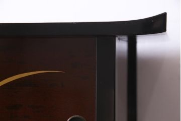 中古　国産　蒔絵　深みのある色味が上品な漆塗りの茶棚(定価75万円)(飾り棚、収納棚)(R-038158)