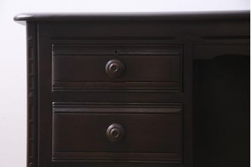 ヴィンテージ家具　イギリスビンテージ　ERCOL(アーコール)　Old Colonial(オールドコロニアル)　両袖デスク(両袖机、在宅ワーク、在宅用ライティングデスク、ワークデスク)(R-038159)