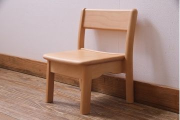 中古　飛騨産業　キツツキ　KF201B　ビーチ材　キッズスタッキングチェア(子供椅子)(R-038162)